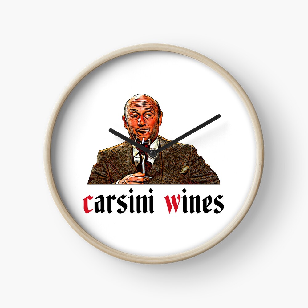 wine o'clock! carsini wines wall clock